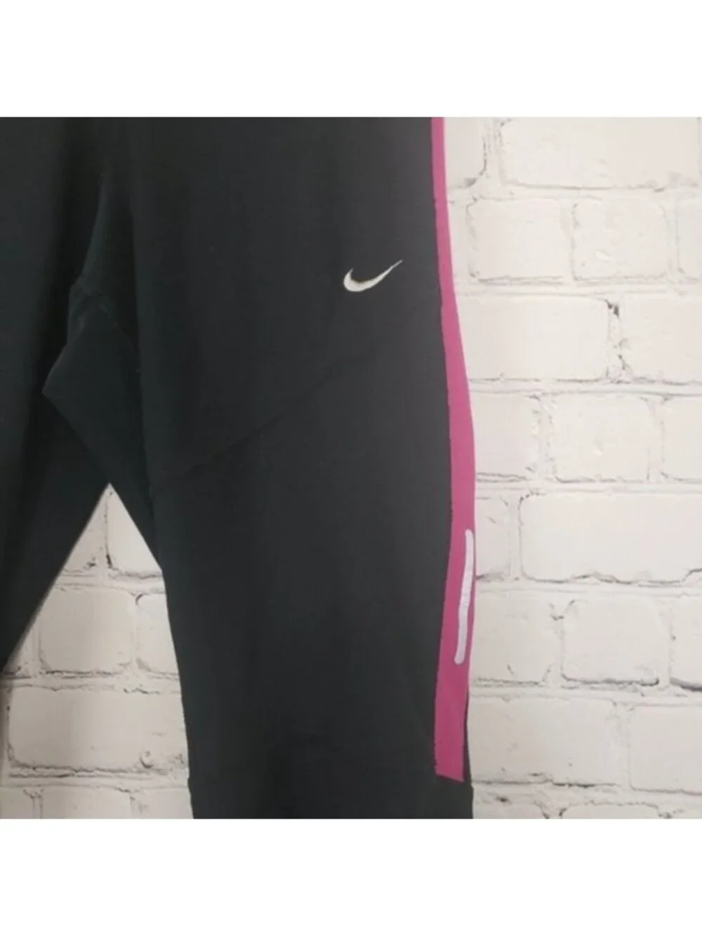 Nike Black Pink Running Tights Leggings Gym Yoga Activewear Workout Athletic